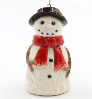 Smiling Snowman Christmas Tree Ornaments, Set of 4