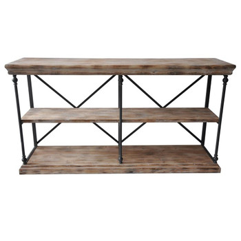 La Salle Metal and Wood Console Table