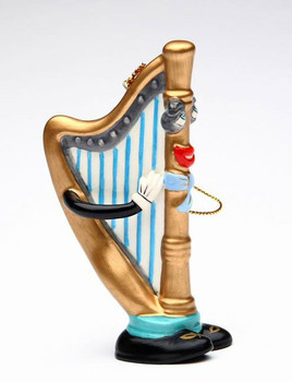 Musical Muse Harp Christmas Tree Ornaments by Ed Sussman, Set of 4