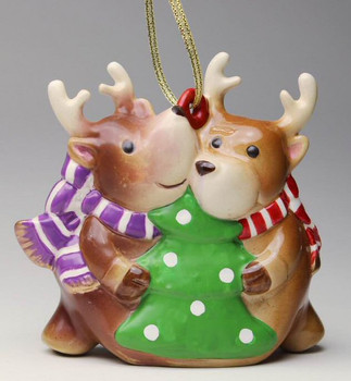 Reindeer's Christmas Tree Ornaments, Set of 4