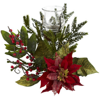 Poinsettia Candelabrum