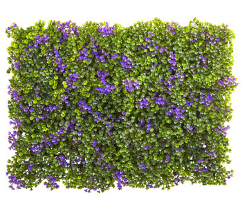 6" x 6" Purple and Green Clover Silk Plant Mat, Set of 12