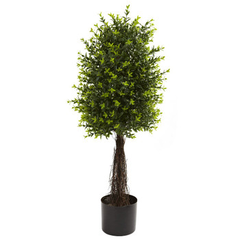 35'' Ixora Topiary Silk Tree UV Resistant Indoor Outdoor