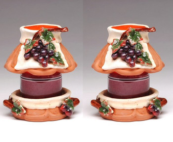 Grape Candle Jar Holder and Shade, Set of 2