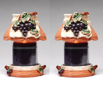 Large Grape Candle Jar Holder and Shade, Set of 2