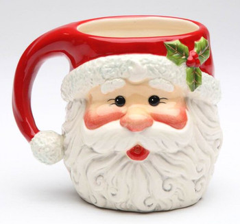 Christmas Santa Mugs by Laurie Furnell, Set of 4