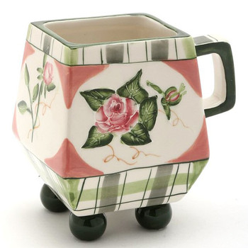 Romantic Rose Mugs, Set of 4