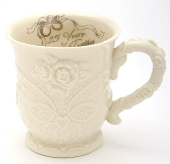 25th Anniversary Coffee Mugs, Set of 4