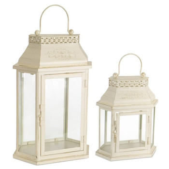 Dynasty Metal Candle Lanterns Candle Holders, Set of 2