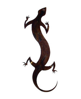 Small Gecko Metal Wall Art