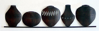 Shelf Pots Metal Wall Art