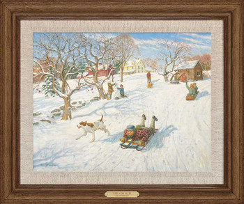 The New Sled Limited Edition Framed Canvas Giclee Art Print Wall Art