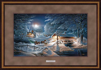 Evening Frost Elite Deluxe Walnut Framed Art Print Wall Art