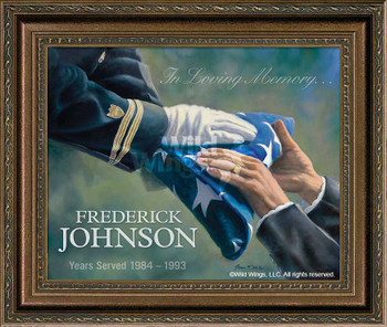 In Loving Memory Coast Guard Personalized Memorial Framed Canvas Art Print Wall Art