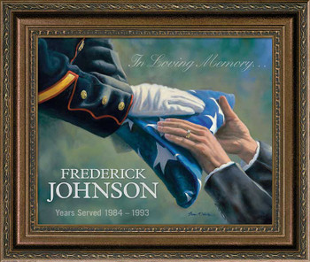 In Loving Memory Marines Personalized Memorial Framed Canvas Art Print Wall Art