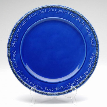 Blue Farm Blessing Tractor Dinner Plates, Set of 4