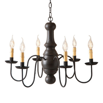 Americana Black Maple Glenn Wood Chandelier