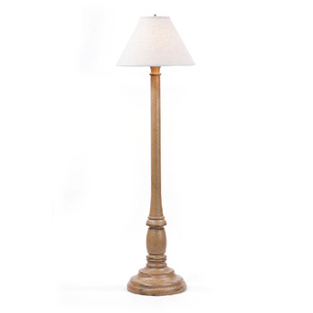 Americana Pearwood Brinton House Wood and Metal Floor Lamp with Linen Shade
