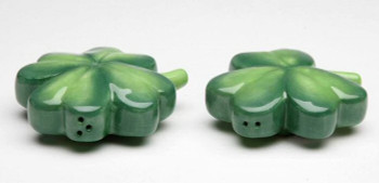 Shamrock Porcelain Salt and Pepper Shakers, Set of 4