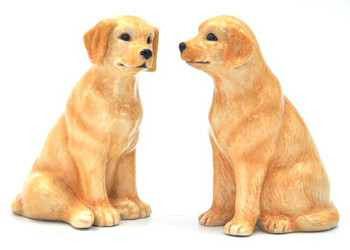 Labrador Dogs Ceramic Salt and Pepper Shakers, Set of 4