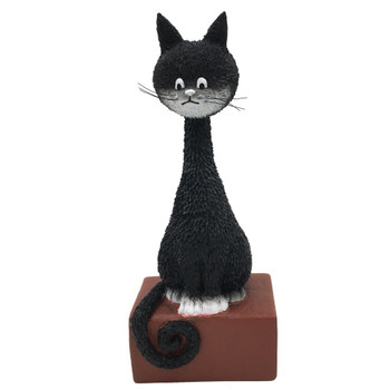 Cat Kikou Neck Stretched and Tail Curled Statue by Dubout