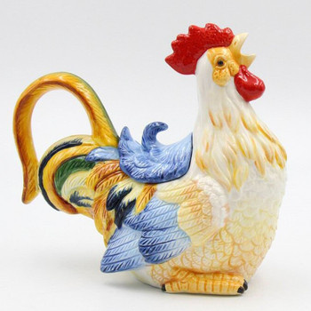 Rooster Bird Ceramic Teapot