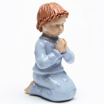 Miniature Young Boy Praying Porcelain Sculpture