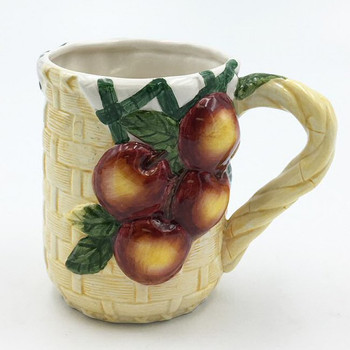 Apple Basket Coffee Mugs, Set of 4
