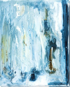 Ice On Water Wrapped Canvas Giclee Art Print Wall Art