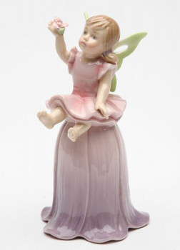 Fairy Bell Rose Flower Porcelain Sculpture