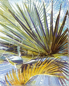 Blackbeard's Palm Two Wrapped Canvas Giclee Art Print Wall Art