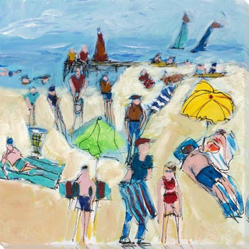 Napping at the Beach Wrapped Canvas Giclee Art Print Wall Art