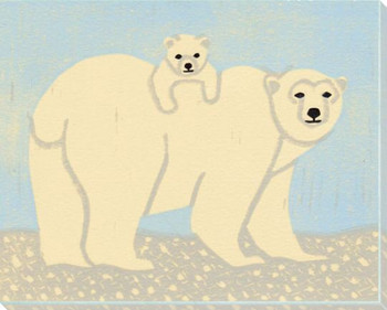 Polar Bear Wrapped Canvas Giclee Art Print Wall Art