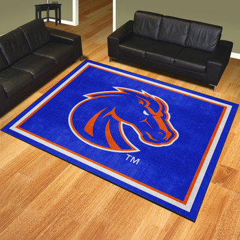 8' x 10' Boise State University Blue Rectangle Rug