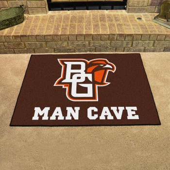 33.75" x 42.5" Bowling Green State University Man Cave All-Star Brown Rectangle Mat