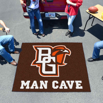 59.5" x 71" Bowling Green State University Man Cave Tailgater Brown Rectangle Mat