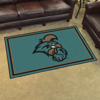 4' x 6' Coastal Carolina University Teal Rectangle Rug