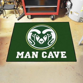 33.75" x 42.5" Colorado State University Man Cave All-Star Green Rectangle Mat