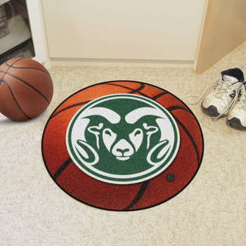 27" Colorado State University Orange Basketball Style Round Mat