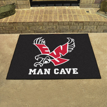 33.75" x 42.5" Eastern Washington University Black Man Cave All-Star Rectangle Mat