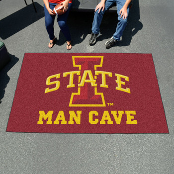 59.5" x 94.5" Iowa State University Man Cave Red Rectangle Ulti Mat
