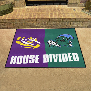 33.75" x 42.5" LSU / Tulane House Divided Rectangle Mat