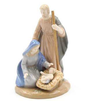 Holy Family Porcelain Figurine Sculpture
