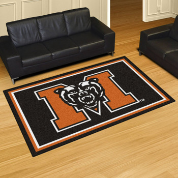 5' x 8' Mercer University Black Rectangle Rug