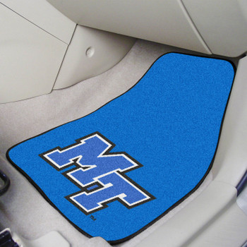Middle Tennessee State University Blue Carpet Car Mat, Set of 2