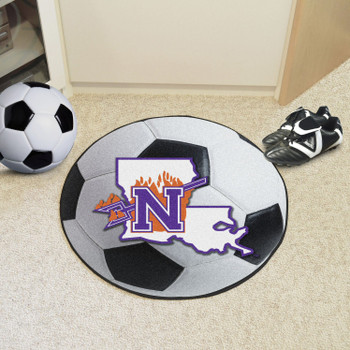 27" Northwestern State Soccer Ball Round Mat