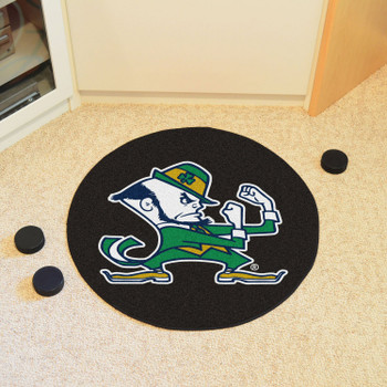 27" Notre Dame Puck Round Mat - "Fighting Irish" Logo