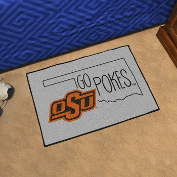 19" x 30" Oklahoma State University Southern Style Gray Rectangle Starter Mat