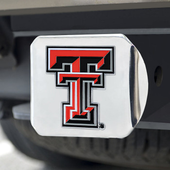 Texas Tech University Color Hitch Cover - Chrome