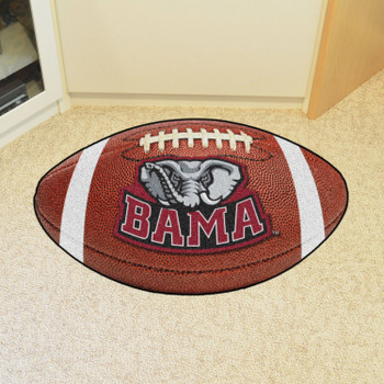 20.5" x 32.5" University of Alabama Elephant Logo Football Shape Mat
